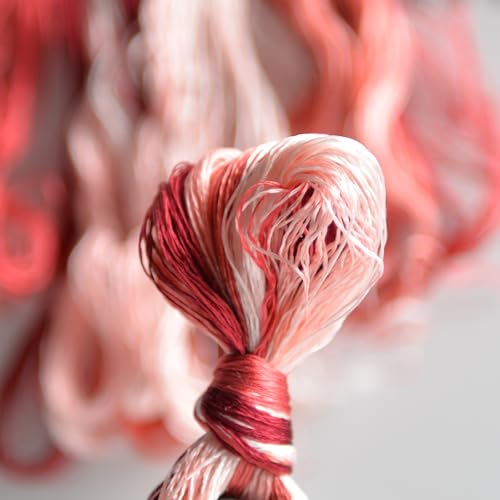 100% Mulberry Silk Embroidery Thread 9 Colors 22m Each (48) - color: 48