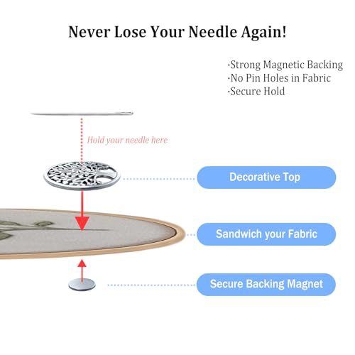 PARKUVALLEY Magnetic Needle Minder, 3pcs Tree of Life - size: 3pcs Tree of Life