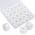 UzecPk 25pcs White Thread for Sewing, Embroidery Bobbins, Bobbin Thread - color: 25 White, size: 25 Pcs