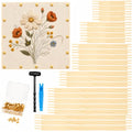 NUOBESTY 24Pcs Needlepoint Stretcher Bars, Wooden Frame Kit for Needlework