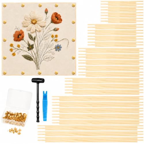 NUOBESTY 24Pcs Needlepoint Stretcher Bars, Wooden Frame Kit for Needlework