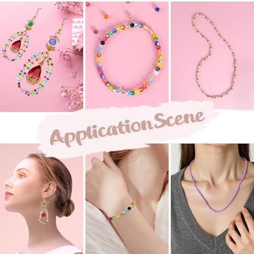 OuMuaMua Small Glass Seed Beads Kit for Bracelets Jewelry Making, 3mm