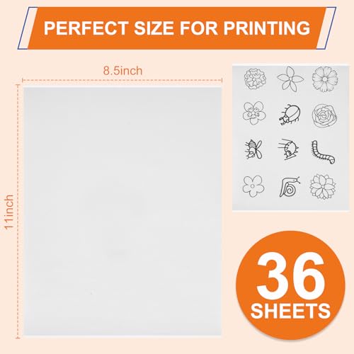 FURWEY Water Soluble Stabilizer for Embroidery,36PCS 8.5x11,Self Adhesive - size: 36P