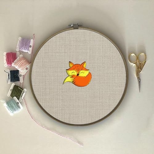 GLOBLELAND 4 Sheets Forest Animals Water Soluble Embroidery Pattern - color: Forest Animals