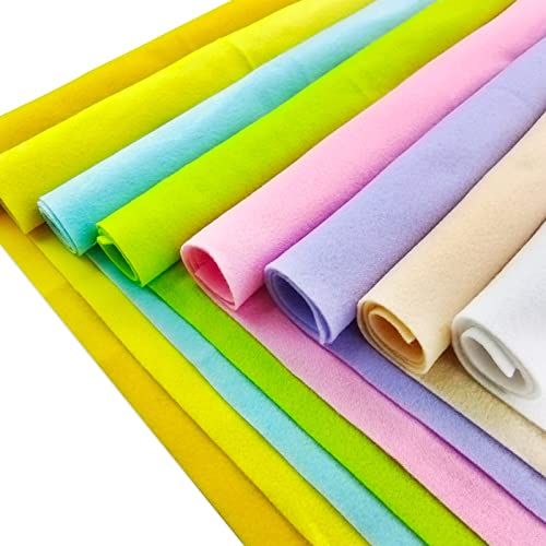 Jtnohx Large Soft Felt Sheets Felt Fabric for Crafts Easter Color 8Pcs - color: Easter Colors Series