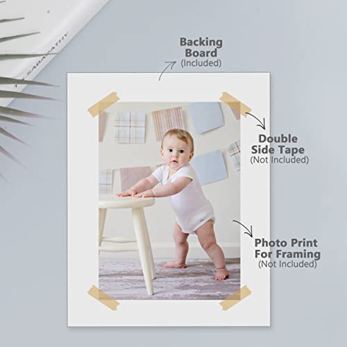 10 Pack Backing Boards,11X14 Uncut White Mats Matboards - size: 11x14 10pack backing boards