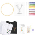 Topapfo Letter Y Stick and Stitch Embroidery Kit for Clothes, Beginners Alphabet Embroidery Pattern for Clothing Jeans T-Shirts Craft - color: Y