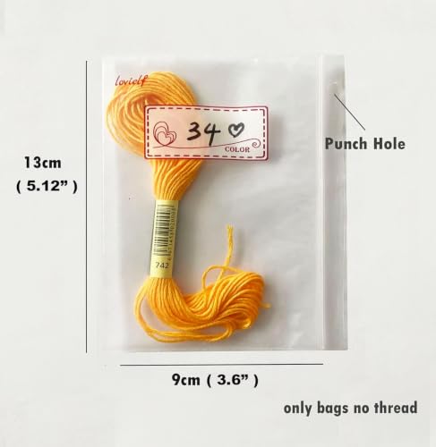 lovielf Embroidery Threads Floss Bag Organizer (100 Pack) - color: 100 pack