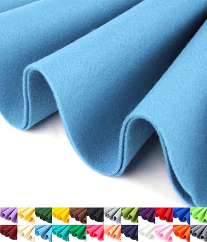 Barcelonetta | Felt Fabric | 72" Wide | 1.6mm Thick | Acrylic & Soft | Felt by the Yard | Felt for DIY Crafts, Projects, Sewing (Baby Blue, 1 Yard) - color: Baby Blue, size: 1 Yard