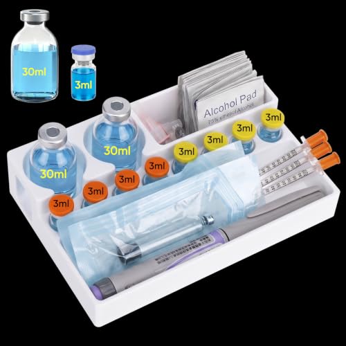 Peptide Case for Fridge 3ml & 30ml, Peptide Vial Holder for Fridge,White ﻿ - color: White