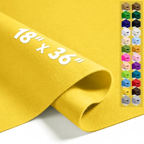 Sunflower 18" X 36" Felt Fabric Sheet - 1.6mm Thickness - color: Sunflower, size: 18" x 36"