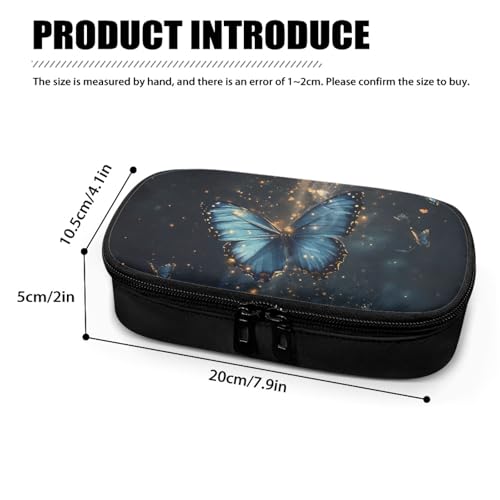 Blue Butterfly Insulin Cooler Travel Case with Side Handle Diabetic Insulated Organizer Portable Cooling Bag for Insulin Pen and Medication Diabetic Supplies - color: Blue Butterfly
