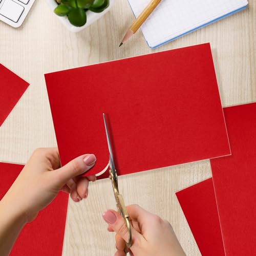 10PCS Red Self Adhesive Felt Fabric Sheets Sticky Felt Sheets for Craft Supplies Art Home Making（8.3" x 11.8"/20 x 30cm） - color: Red