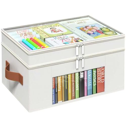 Foyego Craft Organizers and Storage Box, 2-Layer, Beige