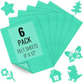 IONTACH 9" X 12" Soft Felt Sheets 1.6mm Thick (6 Packs, Aqua Green) - color: Aqua Green