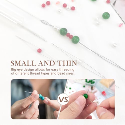 Deshionew 5 PCS Beading Needles for Seed Beads - 5 Sizes