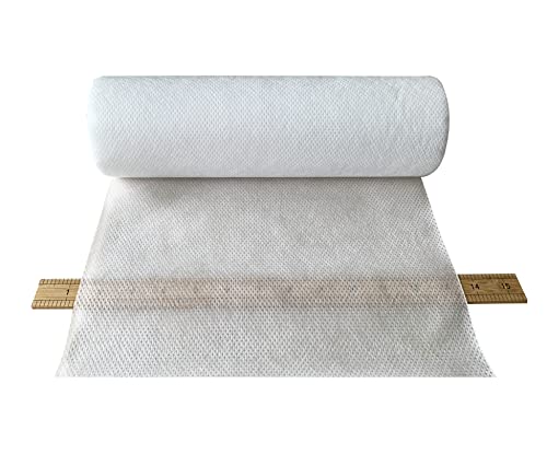 HimaPro No Show Cutaway Invisible Mesh Machine Embroidery Stabilizer Roll - Light to Medium Weight 1.8 Ounce(12 inch x 25 Yard) - Made of Embossed Nylon - size: 12 inch x 25 yard