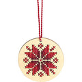 Dimensions Counted Cross Stitch, Nordic Snowflake Wooden Christmas Ornament Craft Kit, 1 Pc