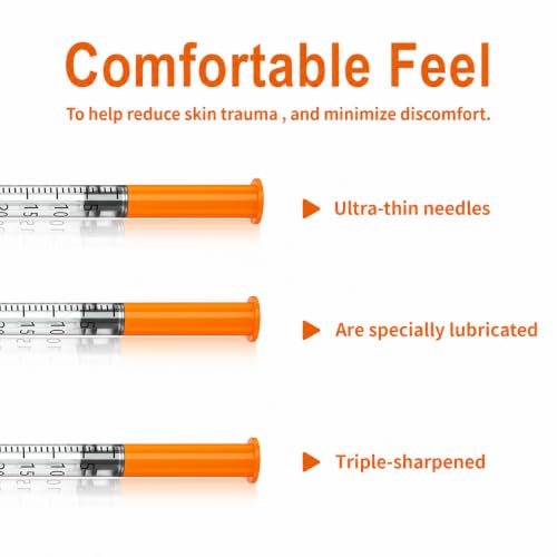 0.5 ml syringe 30G 5/16" with needle, disposable syringes 0.5ml, 100 Pack - size: 0.5ml-30G 5/16", style: 100 Pack