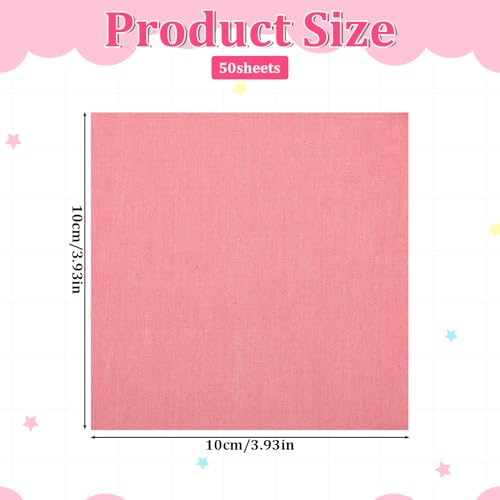TIESOME 50Pcs Fabric Squares for Sewing, Precut Quilting and Patchwork