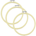 Cldamecy 3 Pieces 8 Inch Bamboo Embroidery Hoops, Adjustable Round Cross Stitch Hoops, Frames for DIY Hand Embroidery Punch Needle Needlepoint Craft Art Wall Decor - style: 3pcs 8 inch