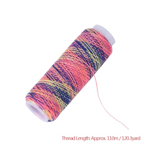 5pcs Rainbow Sewing Thread Set, 110m Gradient Color Multicolor Thread for Sewing, Quilting & Embroidery, for Sewing Machine & Hand Stitching