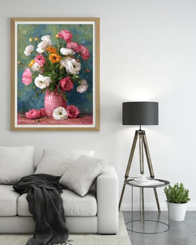 Moohue 14 ct Counted Cross Stitch Kits for Adults Flowers Cross Stitch Patterns Stamped Printed Cross Stitch Kits (Flowers 14) - color: Flowers 14