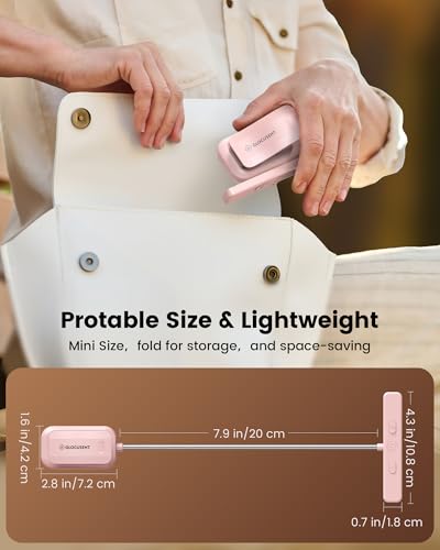 Glocusent 26 LED Reading Lights for Books in Bed, Ideal Gifts for Reader - color: Pink