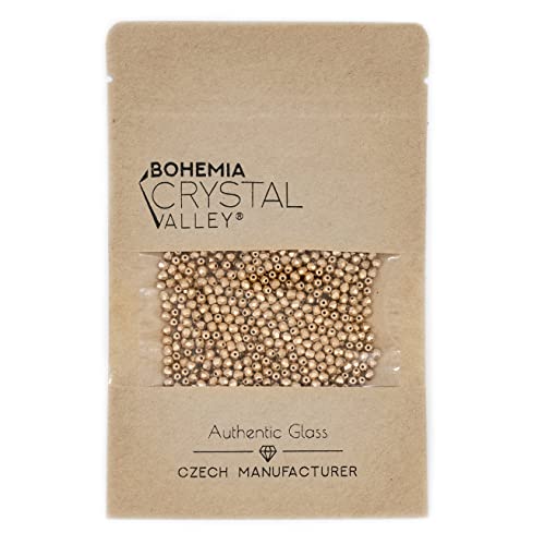 100 pcs Faceted Fire Polished Pressed Czech Glass Beads 3mm (0.12in), Aztec Pale Gold - 01710 - color: Pale Gold