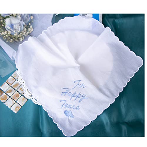 6 Pack of Ladies Embroidery Cotton Handkerchiefs Lace Wedding Hankies - color: Zww-w02