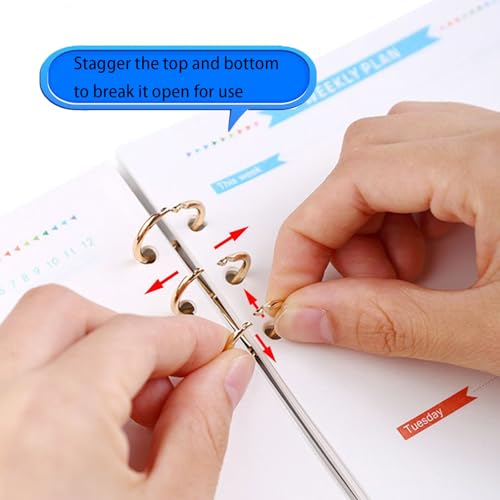 25PCS A6 Size Circular Knitting Needle Case Waterproof Binder Zipper Folders 2 Three-Ring Binders for Round Knitting Needles Bag Waterproof Loose Leaf Bag Knitting Needles Storage