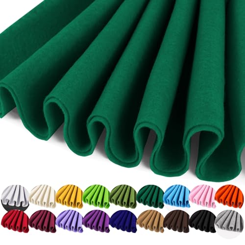 IONTACH 36" X 36" Hunter Green Soft Felt Fabric 1.6mm Thick - color: Hunter Green, size: Soft - 36" X 36"