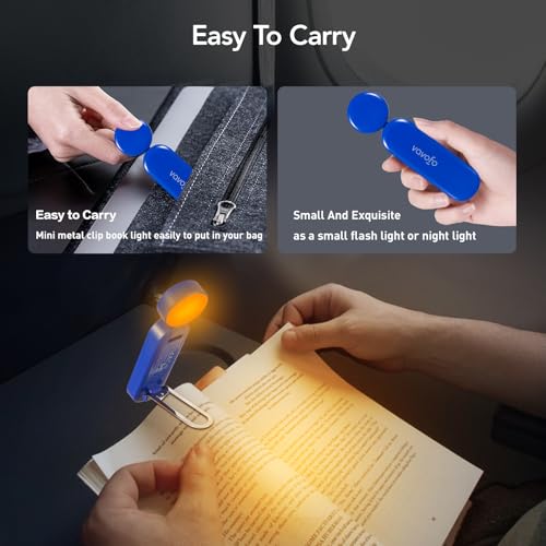 VAVOFO USB Rechargeable Book Light, Bookmark Clip on LED Reading Light - color: Royal Blue