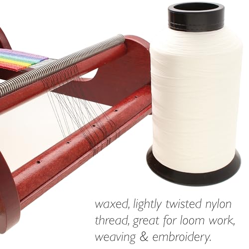 The Beadsmith Nymo Thread, Made of Nylon - color: White, size: Size F, 1049 Yards