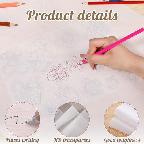 Tracing Paper Roll 17 in × 50 yd, White Translucent for Sewing, Drawing - size: 17in x 50yd