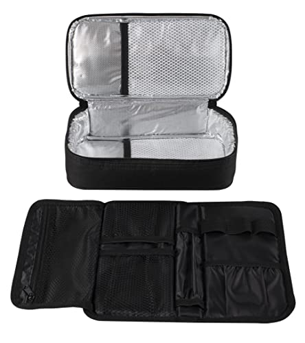 ALLCAMP Insulin Travel Cooler Case, Large Capacity, 4 Ice Packs, Black - color: Black