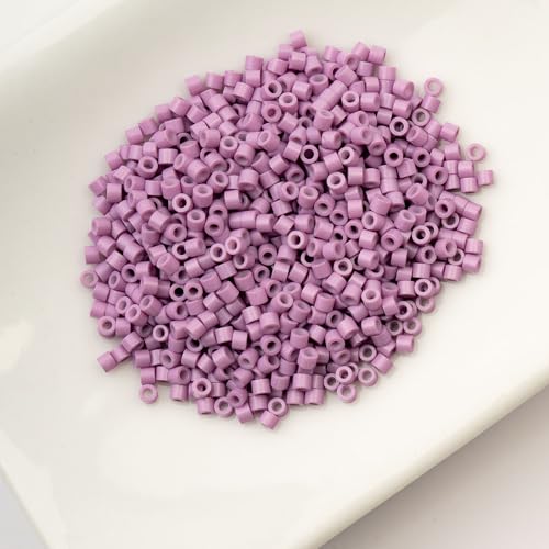 John Bead 25g Cylin Beads Opaque Lilac 11/0 Glass Cylindrical Seed Beads for Jewelry Bracelets Necklaces Earrings Making Embroidery - color: Lilac