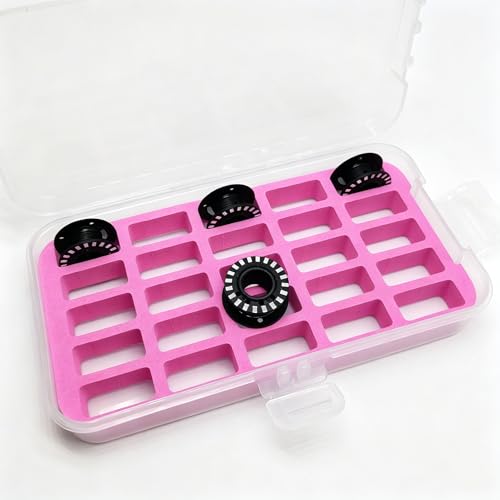 HONEYSEW 2 Bobbin Case for Bernina New 7 and 8 Series Jumbo Bobbin Sewing Bobbin Storage Case and Saver Holds 25 Bobbins Box Organizer (Bernina 7 and 8 Series bobbins Box) - color: Bernina 7 and 8 Series bobbins box