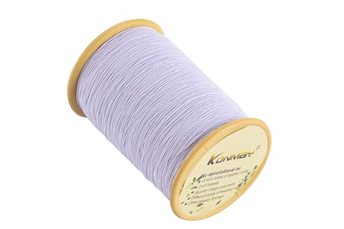 KONMAY Elastic Thread for Sewing Machine, 500 Meters 0.5mm White for Shirring, Smocking, Gathering, Stretchy Strings for Bracelets - color: White