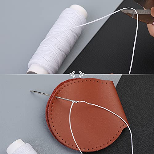 Waxed Thread, Upholstery Needle and Thread 32 Yards White - color: White, size: 32Yard