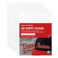 Poolin 3D Puff Embroidery Foam 3mm, 12x16 Inch, 10 Sheets, White - color: 12"X16"( 10PCS White)