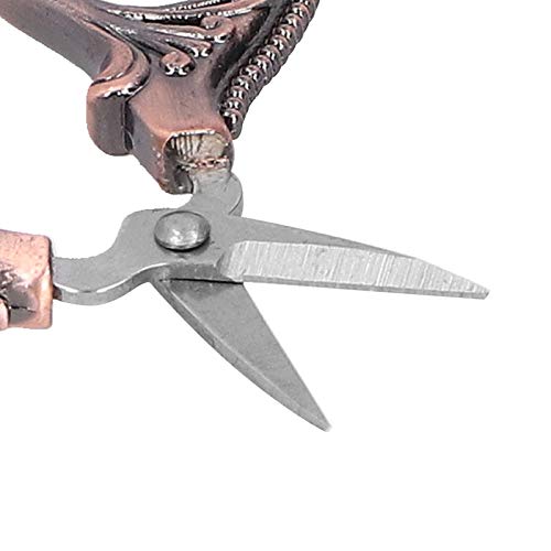 Tiny Embroidery Scissors Set - European Scissors for Sewing (Red Ancient)