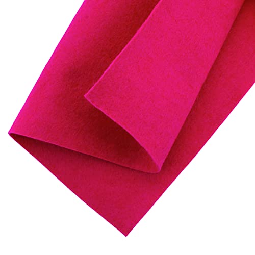 HBC Merino Wool Blend Felt Crafting Sheet (8 5/8" x 11 5/8") - Fuchsia - color: Fuchsia