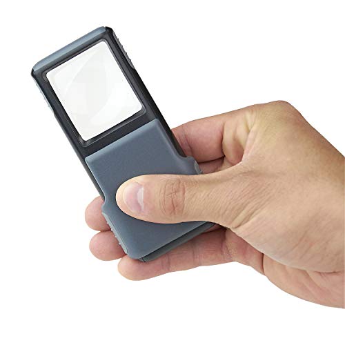 Carson MiniBrite 5x LED Lighted Slide Out Pocket Magnifying Glass - size: Pack of 4