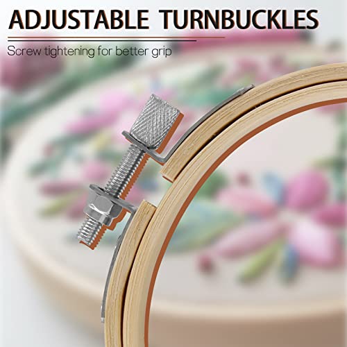 Piutouyar 6 Pieces 4Inch to 10Inch Embroidery Hoops Set, Cross Stitch Hoop