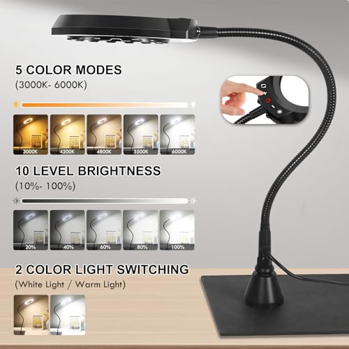 NEWACALOX Magnetic Magnifying Lamp for Helping Hands Station
