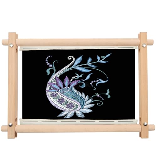 MUFEKUM Beech Wood Embroidery Tapestry Scroll Frame 17"x12" - style: 17"x12"