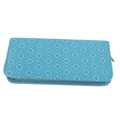Knitting Needle Case Portable Storage Organizer Bag Rhombus Lattice Pattern for 20CM Sweater Knitting Needles, Lightweight and Craft Tool Holder for Knitting Supplies