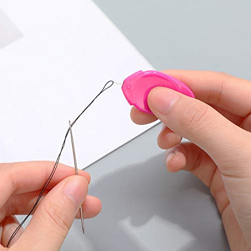 YEQIN Needle Threader for Hand Sewing 15 Pieces, Plastic Wire Loop DIY Simple Needle Threader Hand Machine Sewing Tool for Sewing Crafting