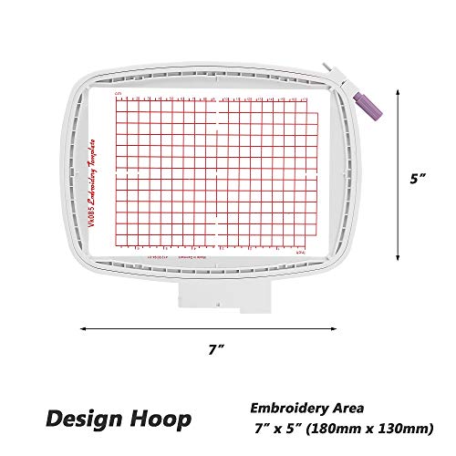 Sew Tech Embroidery Hoop for Husqvarna Viking, 7x5.1in 180x130mm Frame